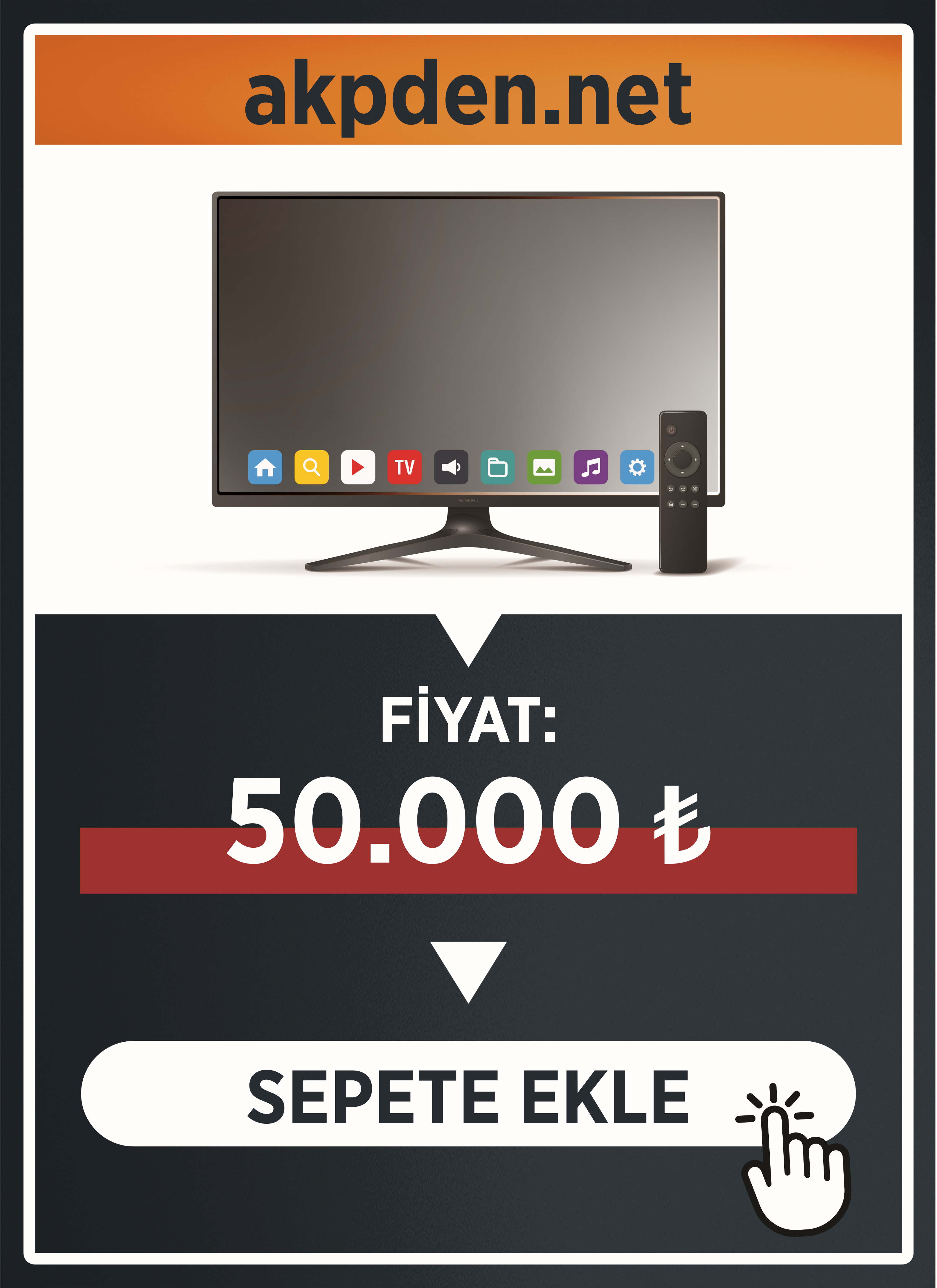 Akıllı TV etiket fiyatı: ₺ 50.000